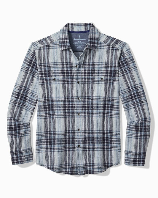 Tommy Bahama Fireside Santa Fe Stretch Flannel Shirt in White Rain