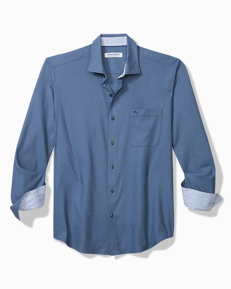 Tommy Bahama Sarasota Stretch Ventura Key Islandzone Sportshirt in Island Navy