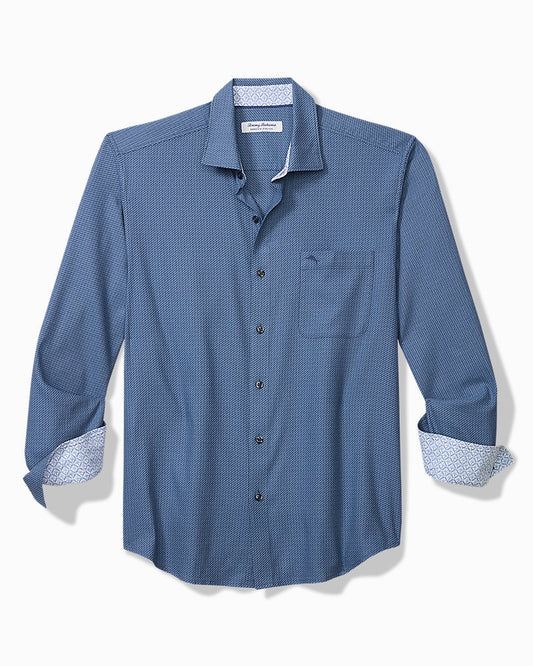 Tommy Bahama Sarasota Stretch Ventura Key Islandzone Sportshirt in Island Navy