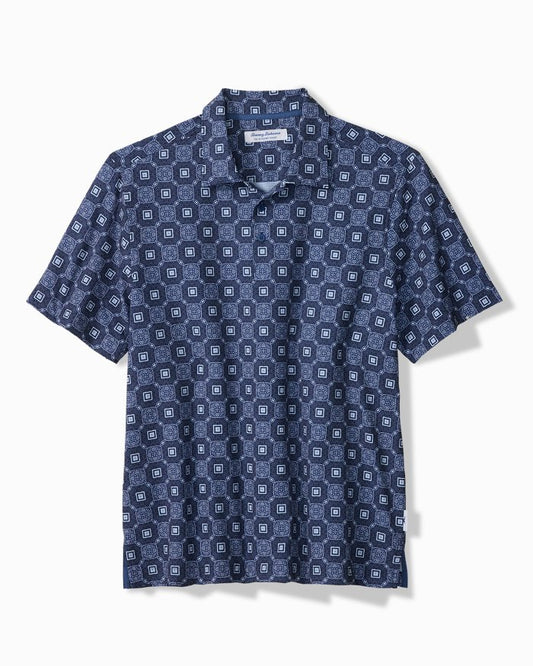 Tommy Bahama Barcelo Tiles Islandzone Polo in Eclipse