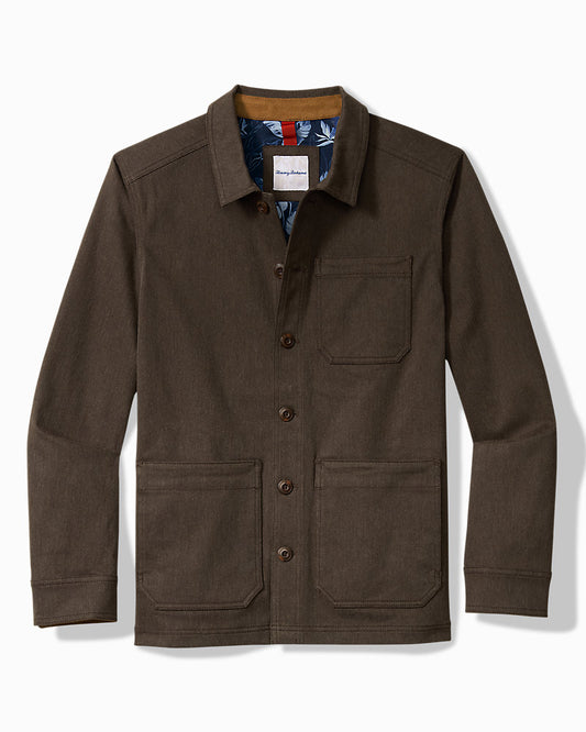 Tommy Bahama Vista Grande Chore Coat in Dark Coffee Bean