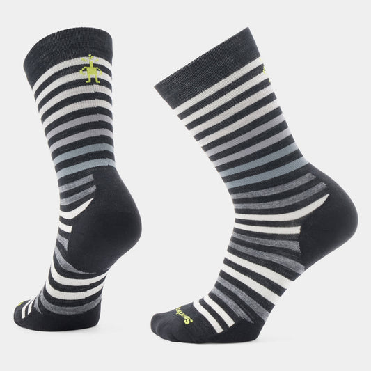 Smartwool Mens Everyday Spruce Street Crew Socks in Black-White