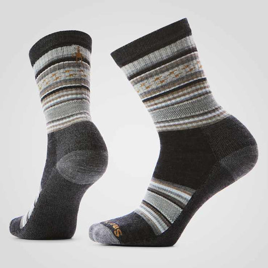 Smartwool Mens Everyday ReGarita Crew Socks in Charcoal-Medium Grey
