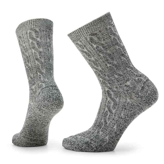 Womens Smartwool Everyday Cable Crew Socks in Natural