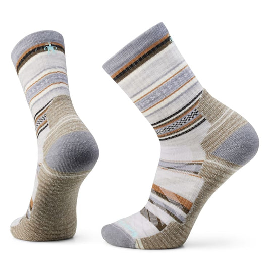 Smartwool Mens Hike Light Cushion Panorama Crew Socks in Ash