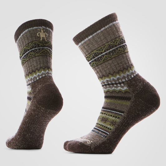Womens Smartwool Everyday Cozy Snowed In Sweater Crew Socks in Taupe