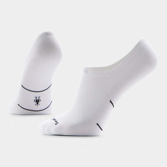 Smartwool Mens Run Zero Cushion No Show Socks in White