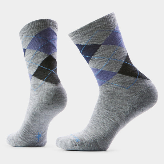 Smartwool Mens Everyday Diamond Jim Crew Socks in Light Grey