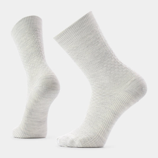 Smartwool Mens Everyday Basketweave Crew Socks in Ash