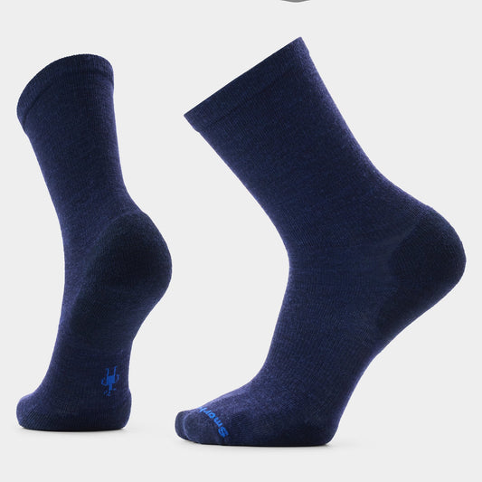 Smartwool Mens Everyday Solid Rib Crew Socks in Navy
