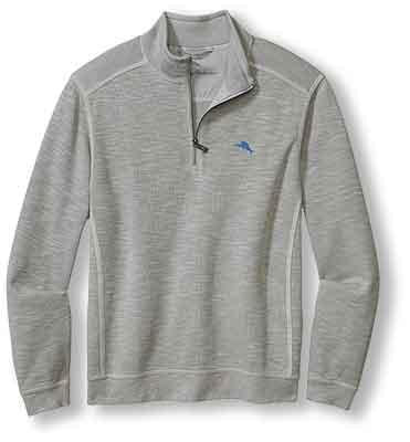 Tommy Bahama Tobago Bay Half Zip Sweatshirt in Smoke