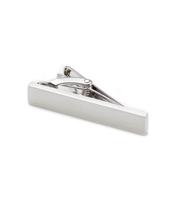 Pacific Silk Gator Clasp Tie Slide in Silver