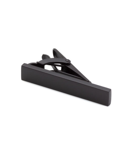 Pacific Silk Gator Clasp Tie Slide in Matte Black