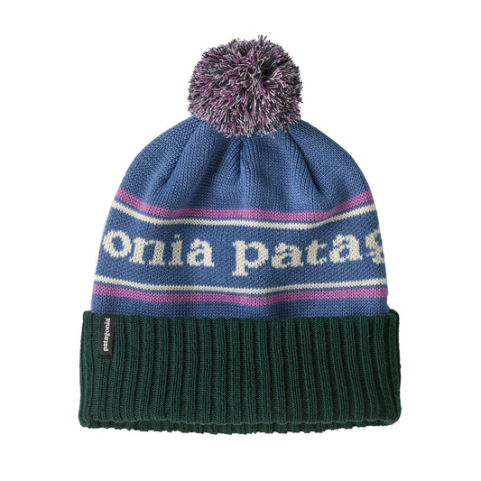Womens Patagonia Powder Town Beanie in Park Stripe: Barnacle Blue
