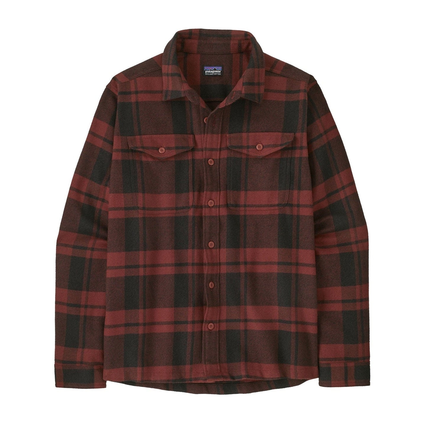 Patagonia Mens Fjord Flannel Shirt in Powder: Rusty Red