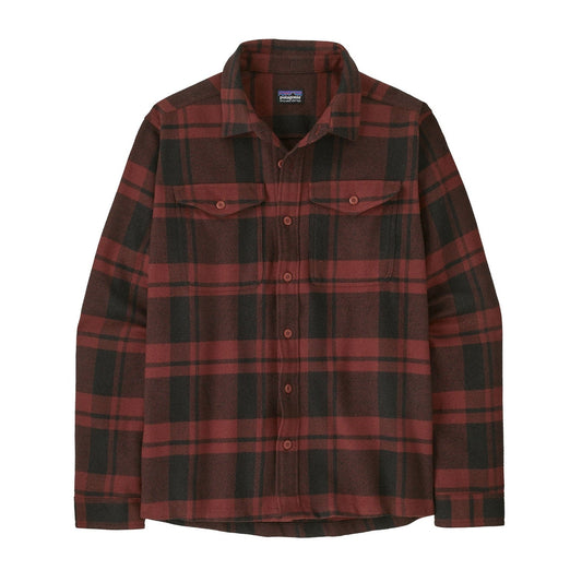 Patagonia Mens Fjord Flannel Shirt in Powder: Rusty Red