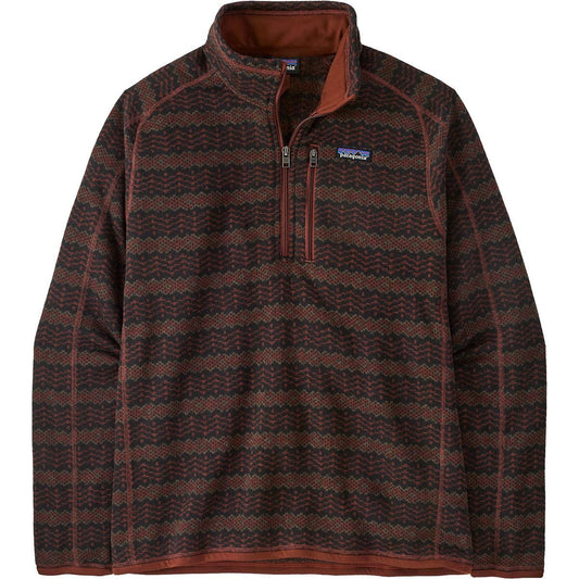 Patagonia Mens Better Sweater Quarter Zip in Woven Together: Dried Vanilla