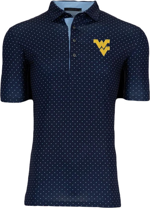 Greyson WVU Icon Polo in Maltese Blue