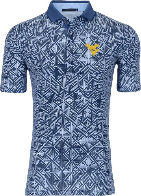 WVU Greyson Labyrinth Polo in Maltese