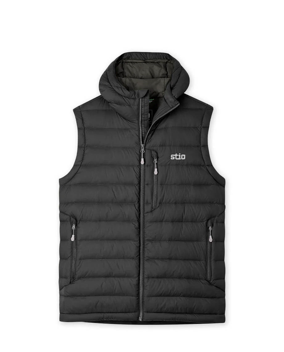 Stio Mens Hometown Down Hooded Vest in Abyss