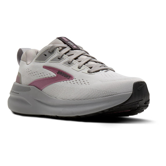 Womens Brooks Ariel GTS 26 Running Shoe in Oyster Mushroom/Alloy/Pink