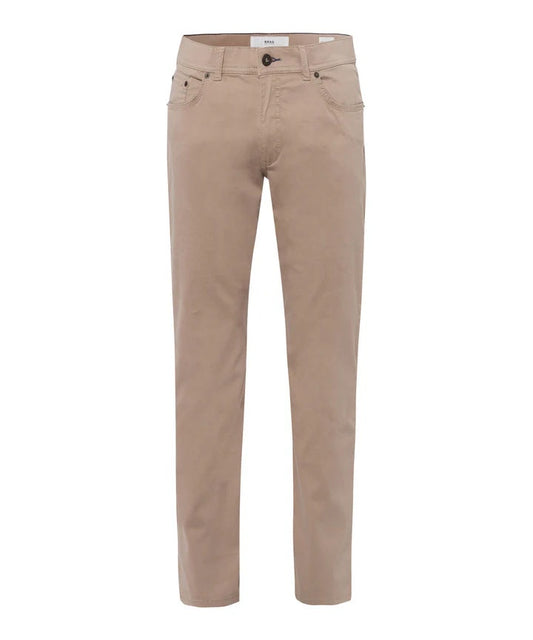 Brax Marathon 4-Seasons Pant in Beige- Cooper 5 Pocket Model