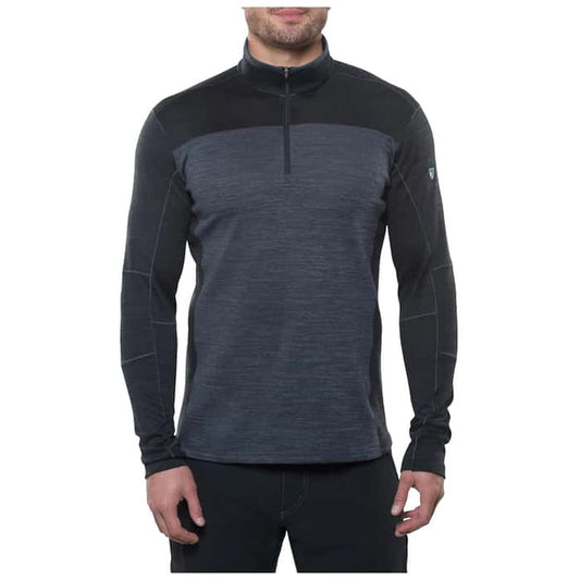 Kuhk Mens Ryzer Quarter Zip in Black/Koal