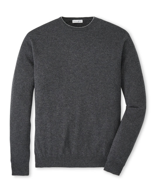 Peter Millar Crown Heritage Cashmere Crewneck Sweater in Charcoal