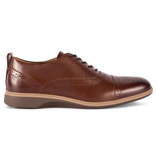 Amberjack The Cap Toe Full Grain Leather Dress Shoe in Chestnut