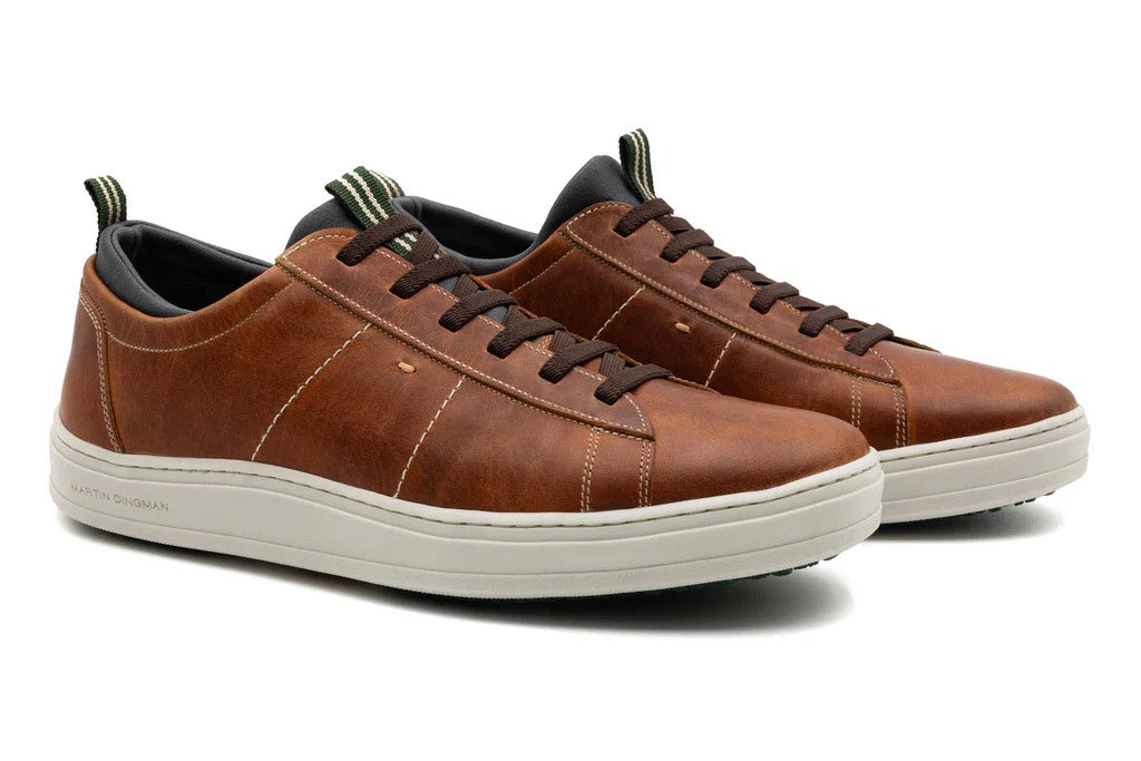 Martin Dingman Cameron Saddle Leather Sneaker in Chestnut