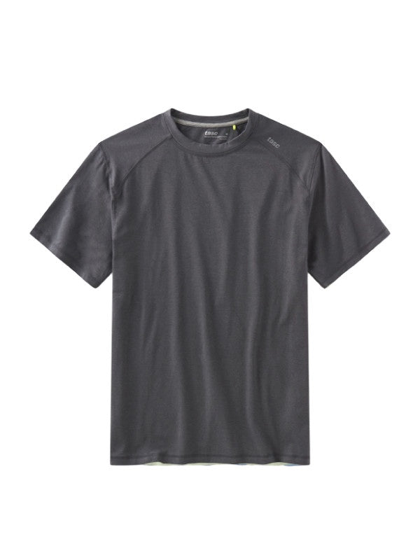 TASC Mens Carrollton Performance Crewneck SS Tee in Cinder