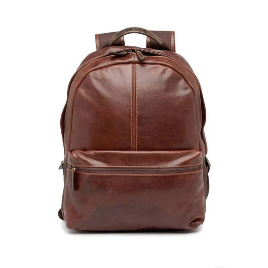 Boconi Garth Slim Leather Backpack in Cognac