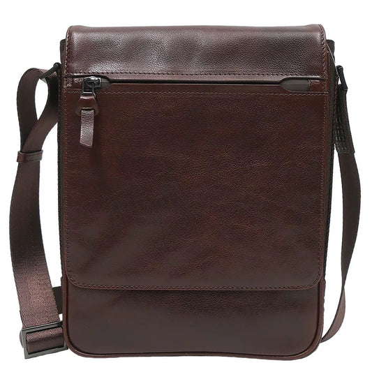 Boconi Garth Leather Cross Body Bag in Cognac