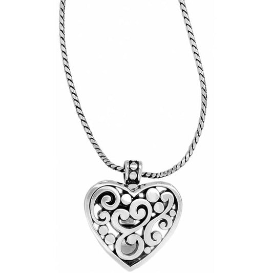 Womens Brighton Contempo Heart Badge Clip Necklace