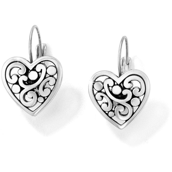 Womens Brighton Contempo Heart Leverback Earrings