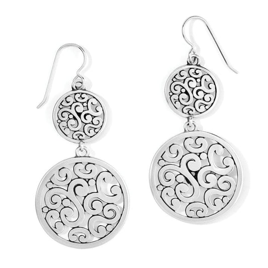 Womens Brighton Contempo Medallion Duo French Wire Earrings