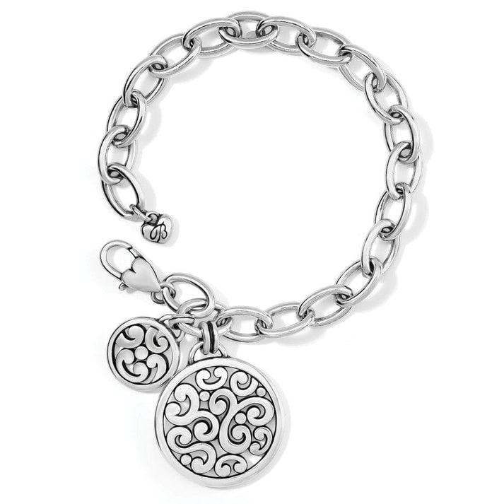 Womens Brighton Contempo Medallion Link Bracelet in SIlver