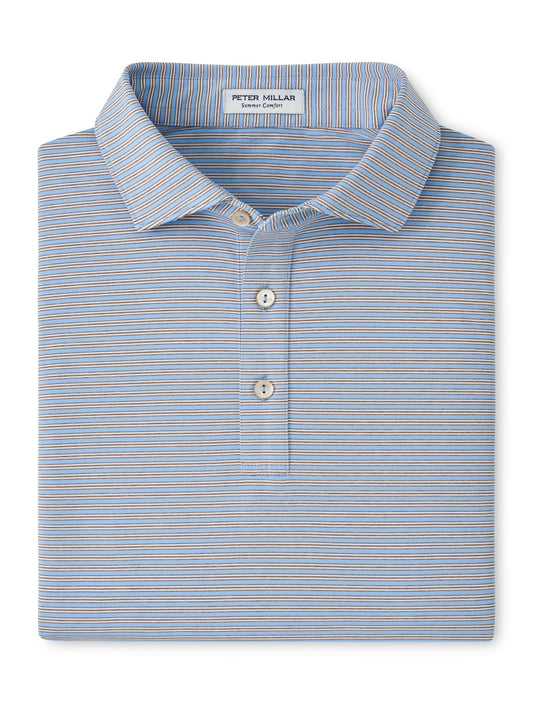 Peter Millar Culver Performance Jersey Polo in Cottage Blue