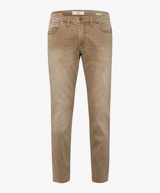 Brax Chuck Hi-Flex Color 5 Pocket Pants in Dark Beige Used