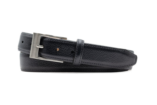 Martin Dingman Delaney 2 Buckle Scotch Grain Belt in Black