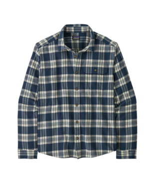 Patagonia Mens L/S LW Fjord Flannel Shirt in Base Camp: New Navy