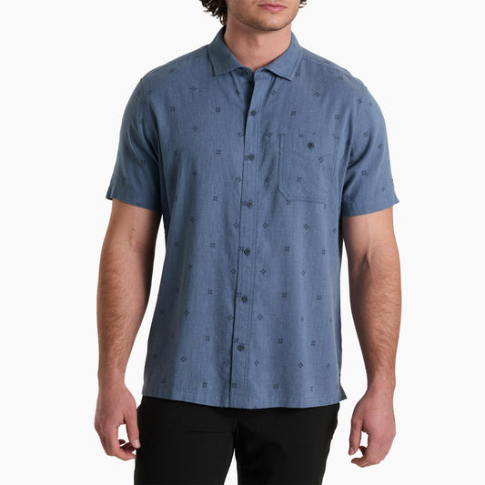 Kuhl Mens Getaway SS Sportshirt in Dusk Blue