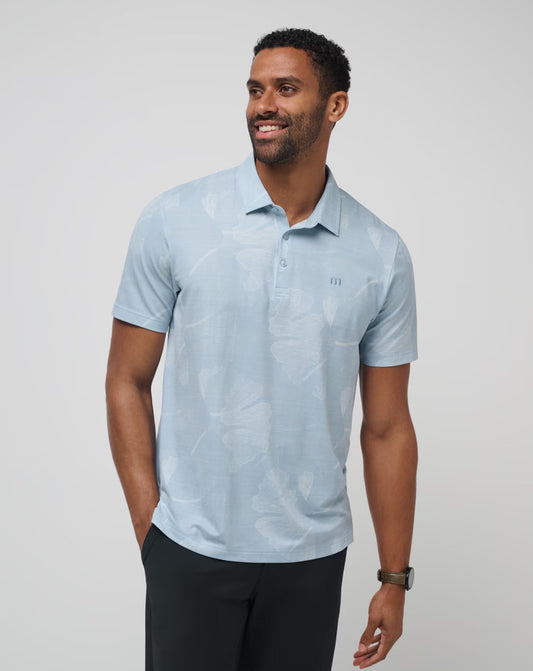 Travis Mathew Featherweight Mist Polo in Dusty Blue