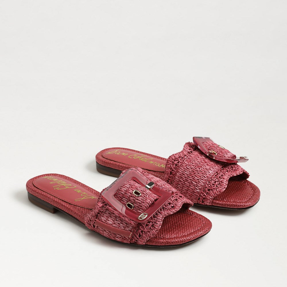 Womens Sam Edelman Bambi Slide Sandal in Rose Raffia