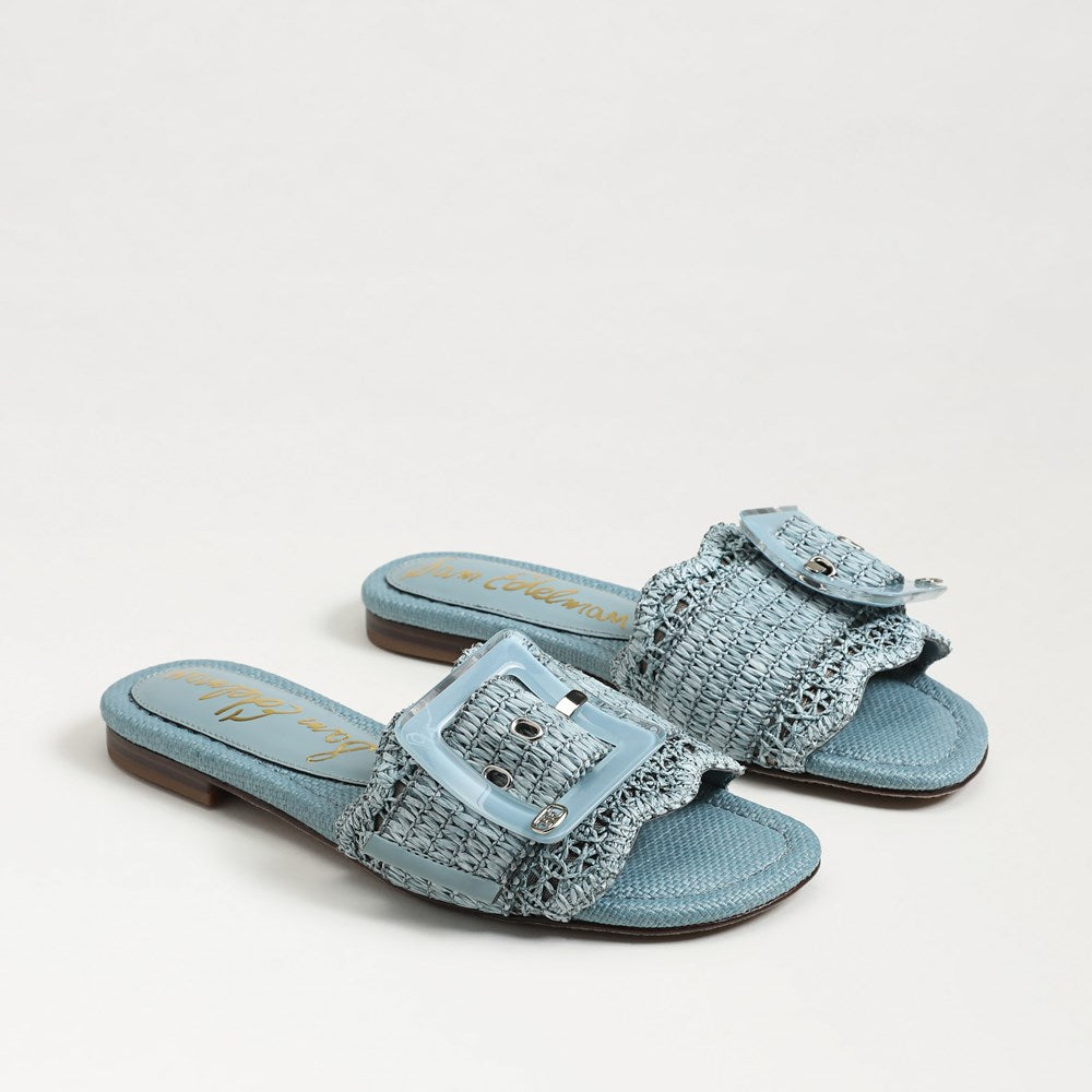 Womens Sam Edelman Bambi Slide Sandal in Blue Raffia