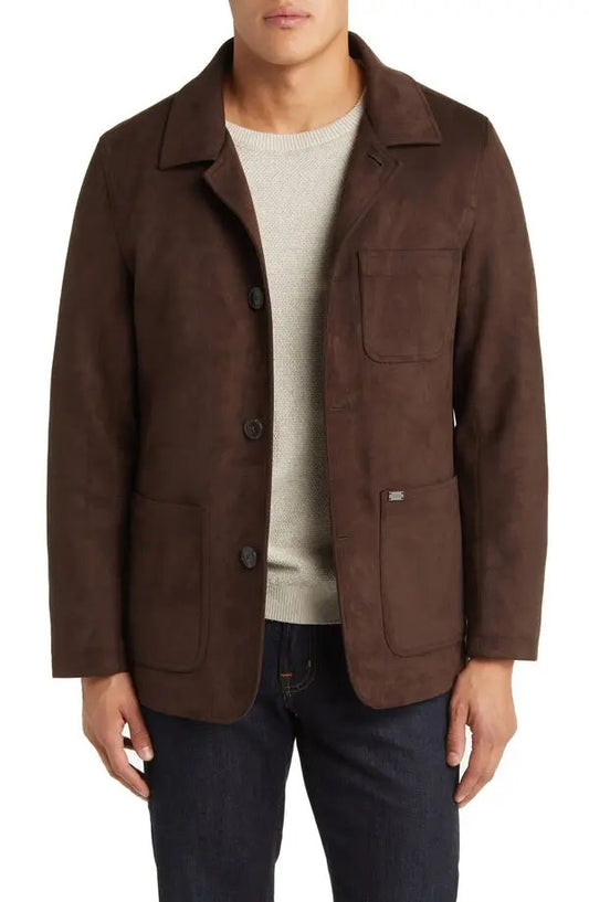 Hart Schaffner Marx Edgartown Chore Jacket in Espresso