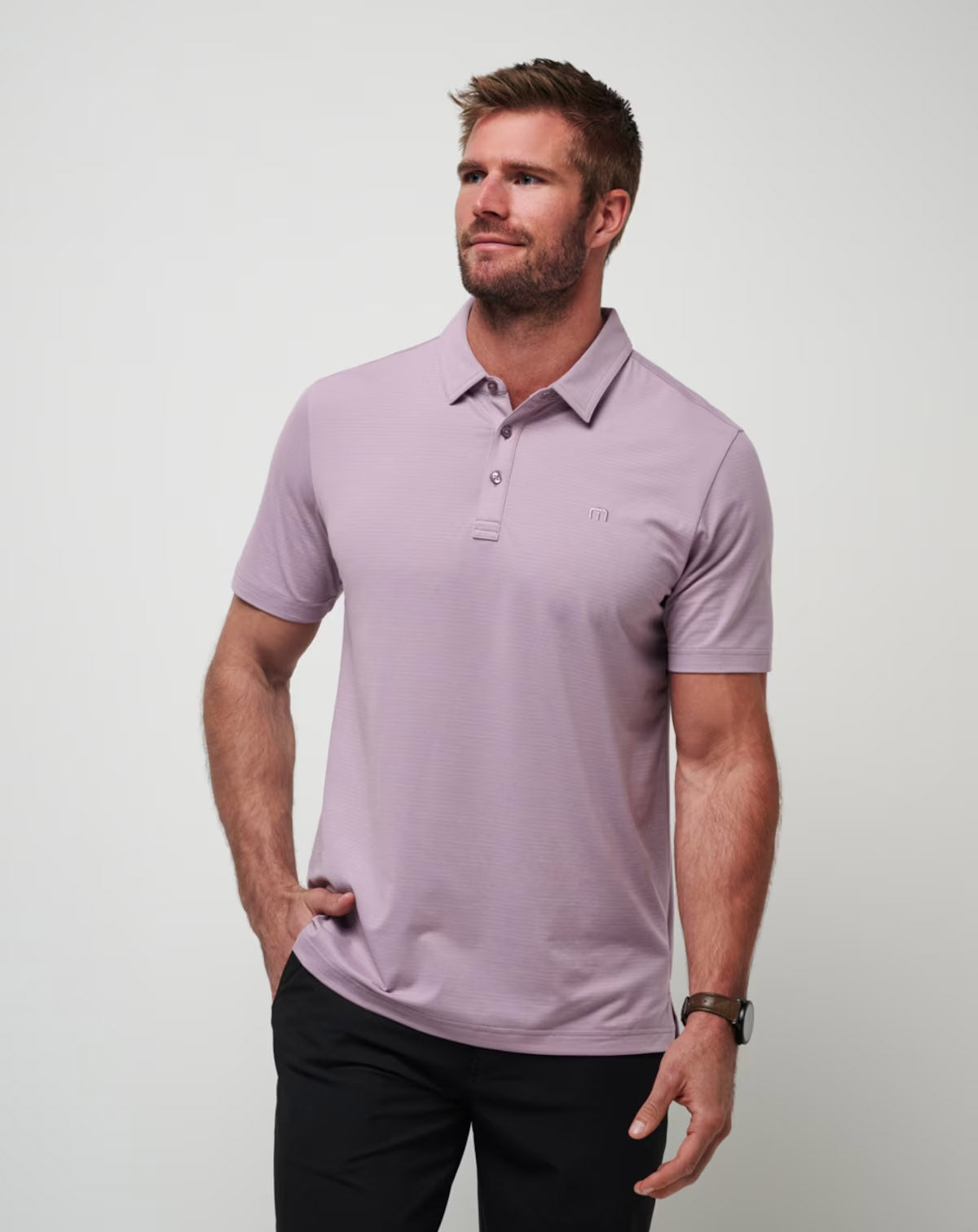 Travis Mathew Heater Pro Polo in Elderberry