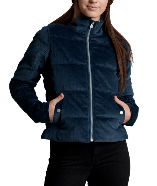 Womens Kuhl Astrid Down Jacket in Metal Blue