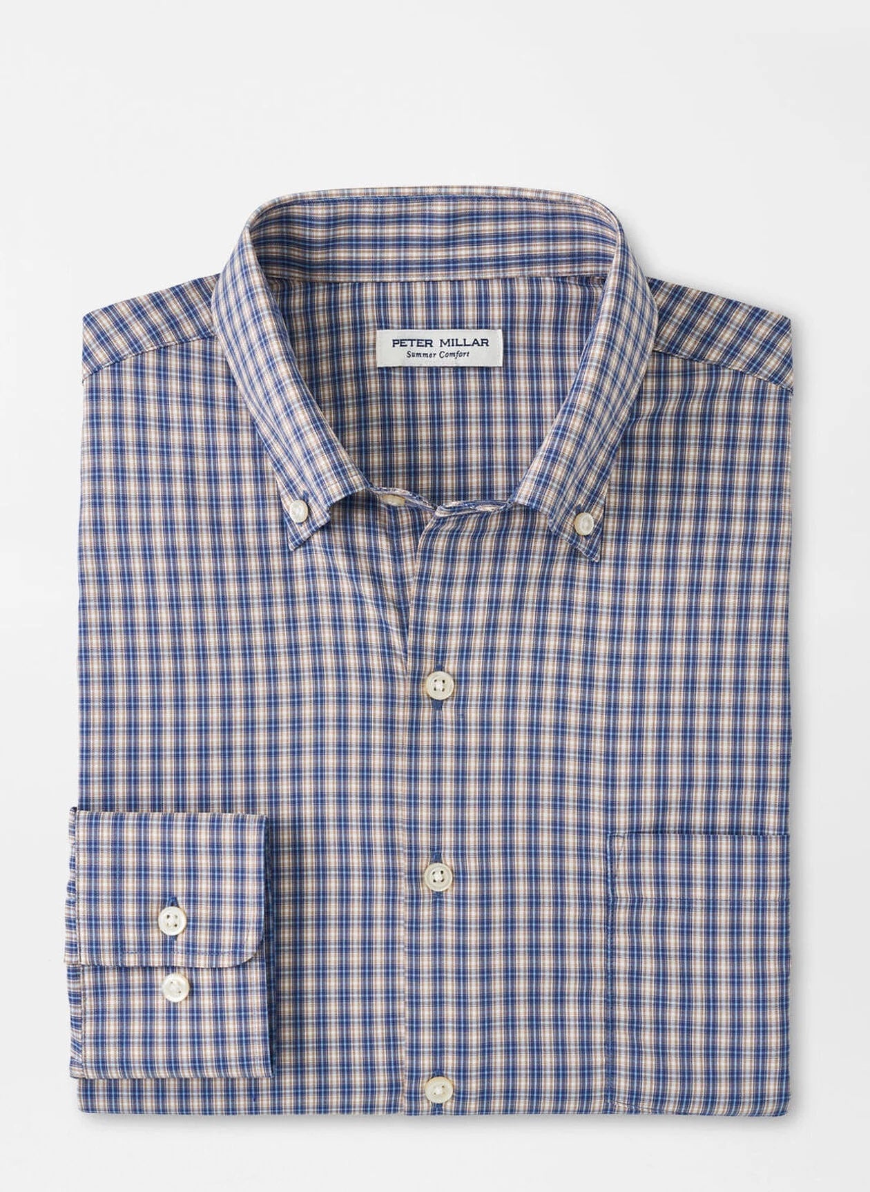 Peter Millar Prairie Performance Twill Sport Shirt in Galaxy