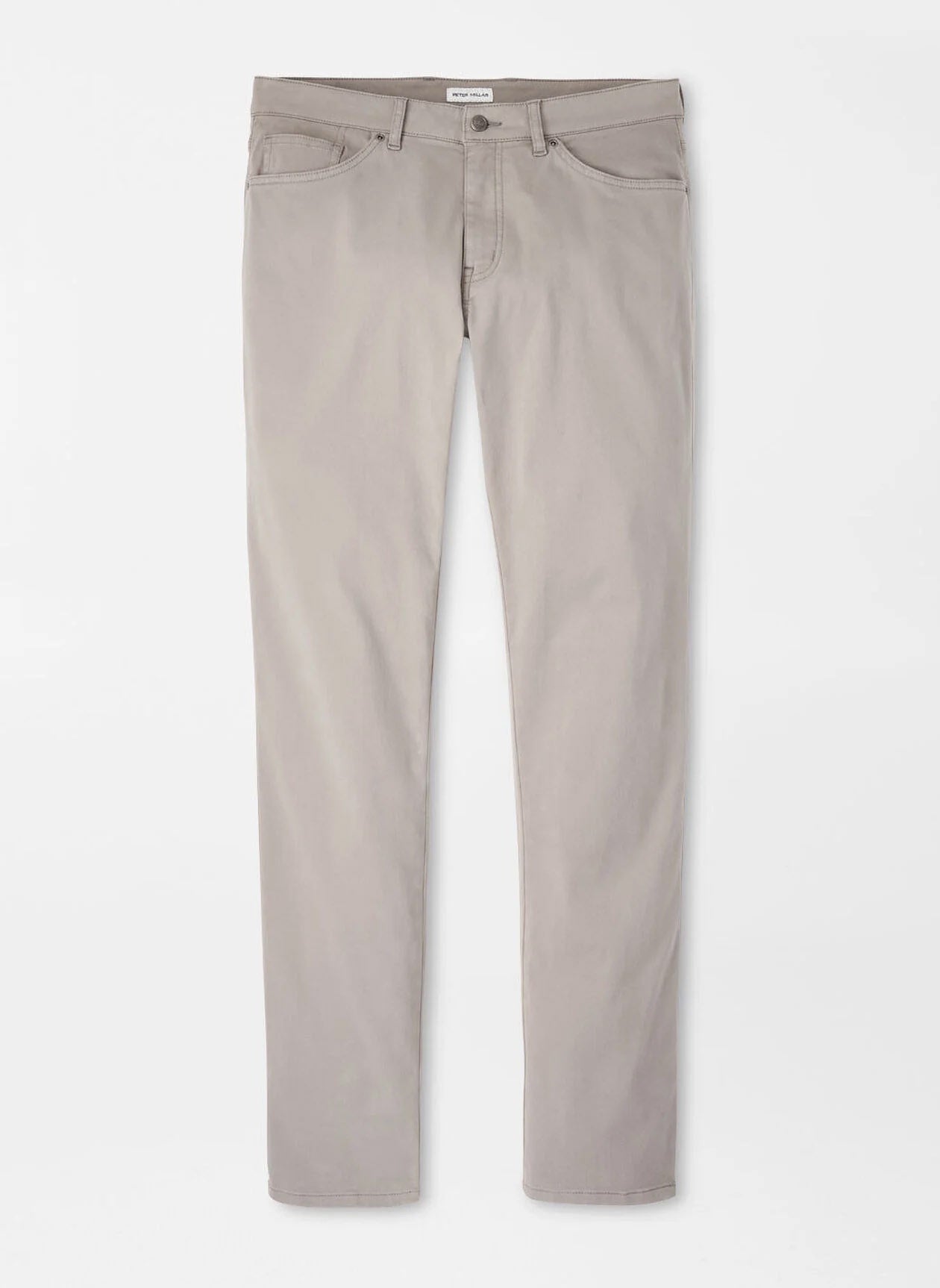 Peter Millar Signature Sateen Five-Pocket Pant in Gale Grey